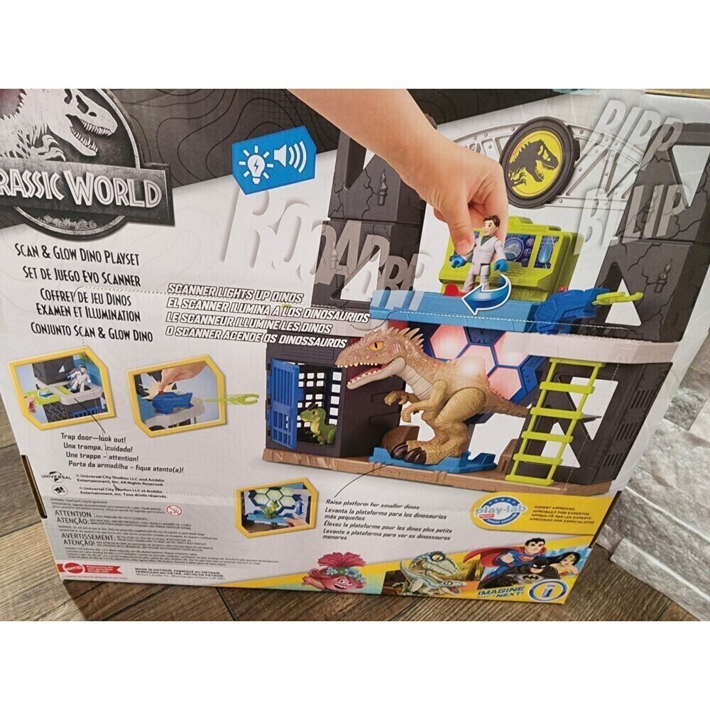 NEW Imaginext Jurassic World Dinosaur Toys Scan & Glow Dino Playset Lights Sound - Picture 7 of 7